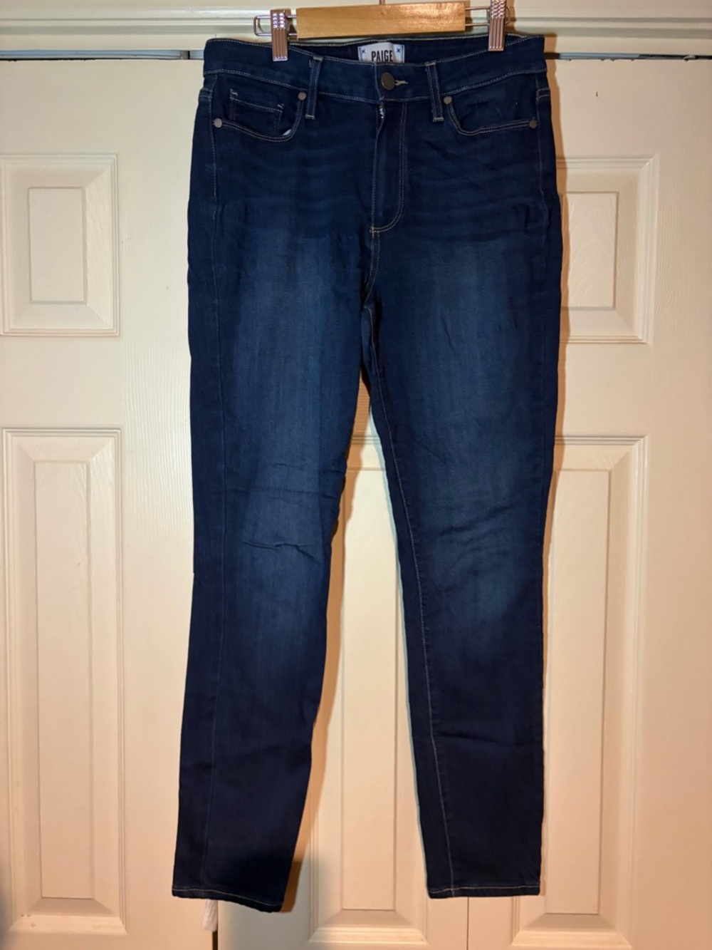PAIGE Dark Blue Skinny Jeans